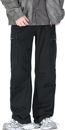 Mens Cargo Pants Casual Joggers Athletic Pants Cotton Straight Sweatpants
