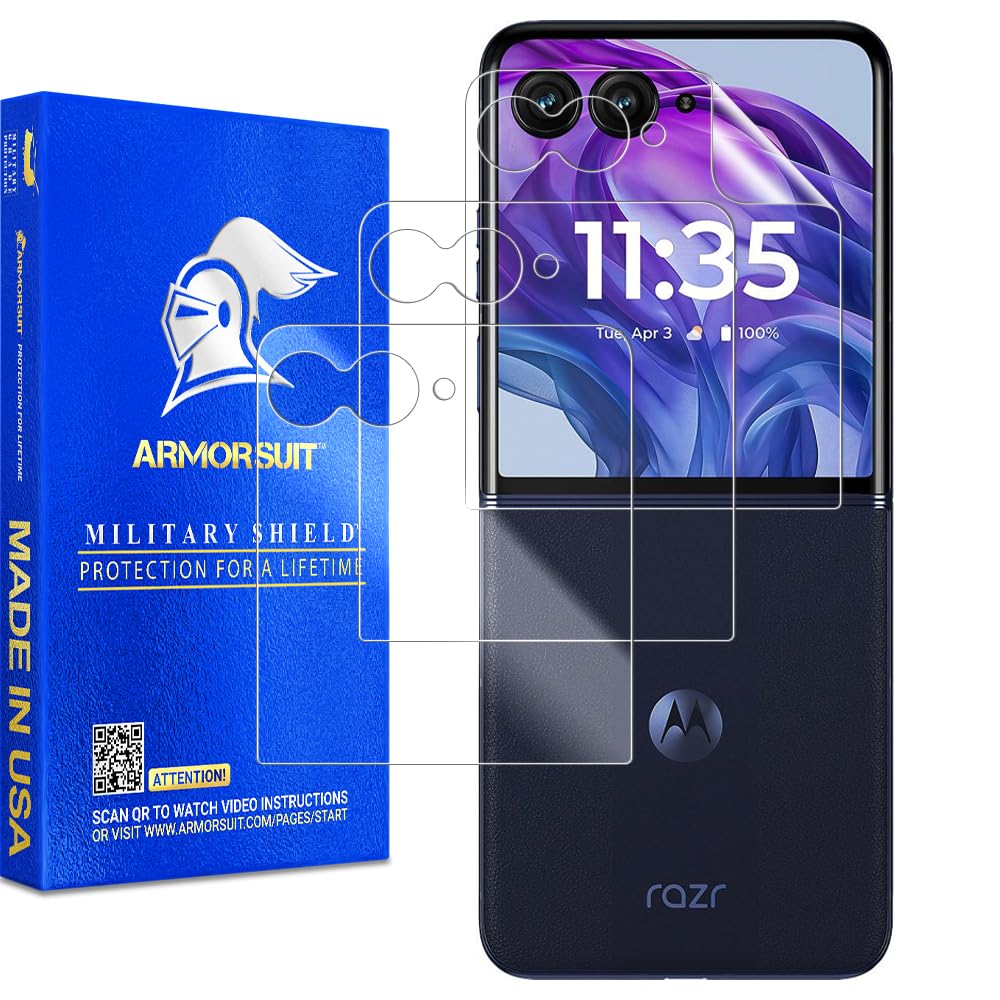 ArmorSuit 3 Pack Front Screen Protector for Motorola Razr Ultra (2025) / Razr+ Plus (2025/2024) Case Friendly MilitaryShield HD Clear Film - Made in