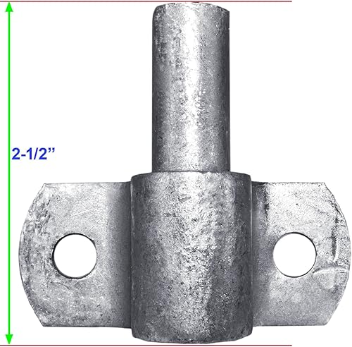 Miniatura 52 de Bisagra de poste de puerta de valla de enlace de cadena de 2-3/8 pulgadas, uso para poste/tubería de 2-3/8 pulgadas de diámetro exterior, bisagra