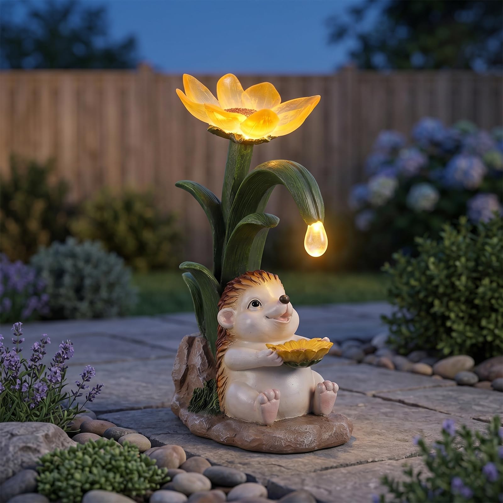 Accessoires d'animaux de jardin féériques et hérisson solaire LCCCK
