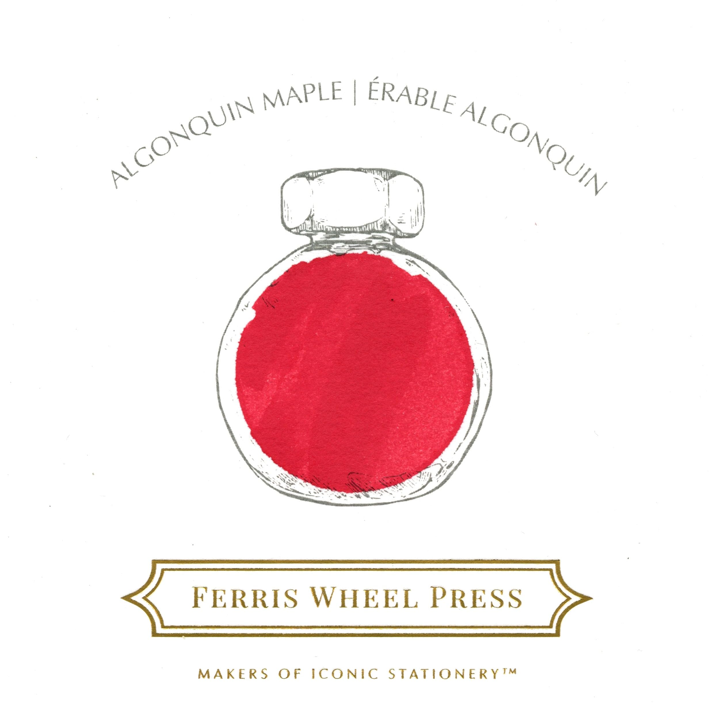 Ferris Wheel Press Ink, Everyday Ink Collection, Algonquin Arce, botella de tinta para pluma estilográfica de 38 ml