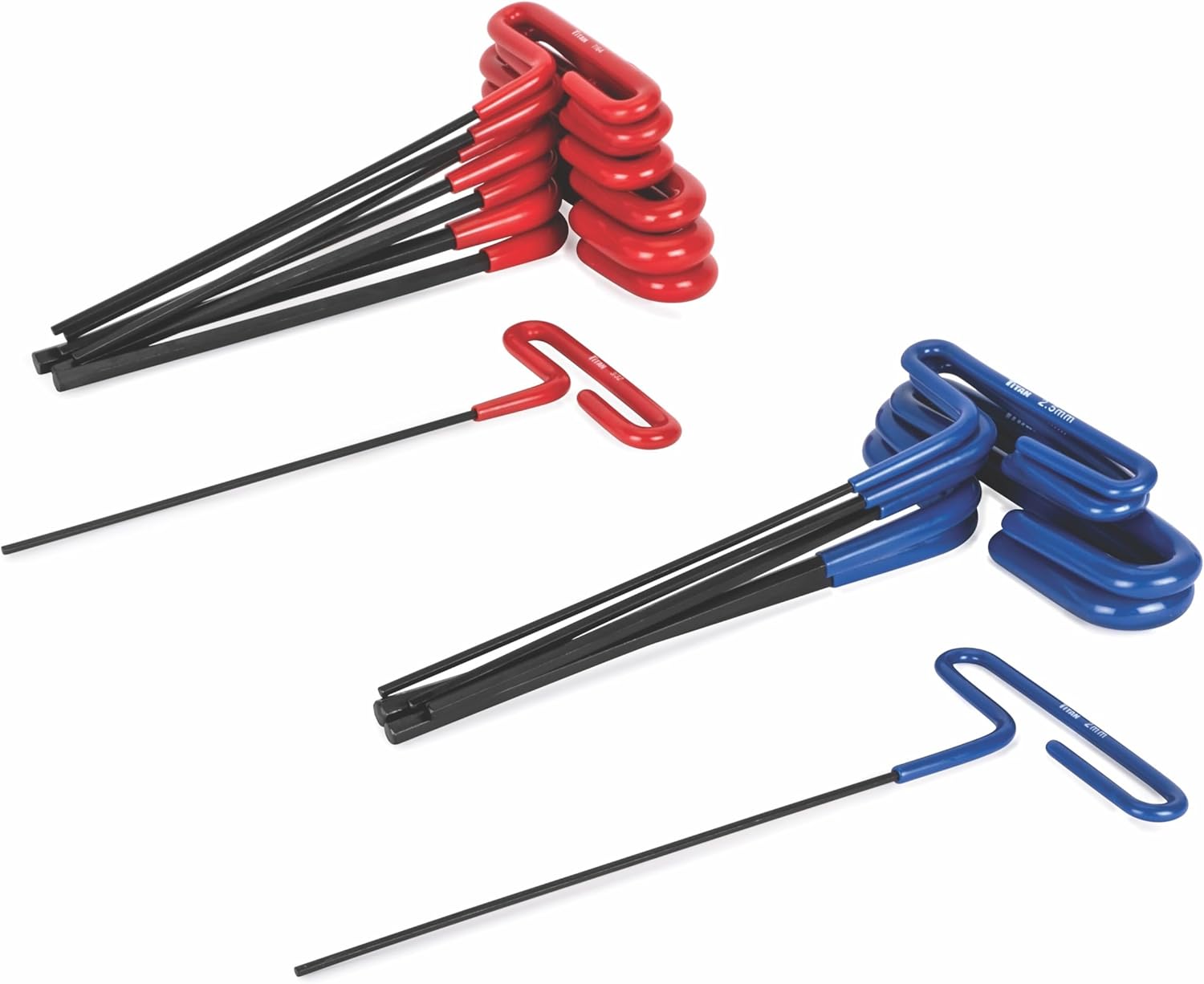 Titan 12765 14-Piece SAE and Metric T-Handle Hex Key Set