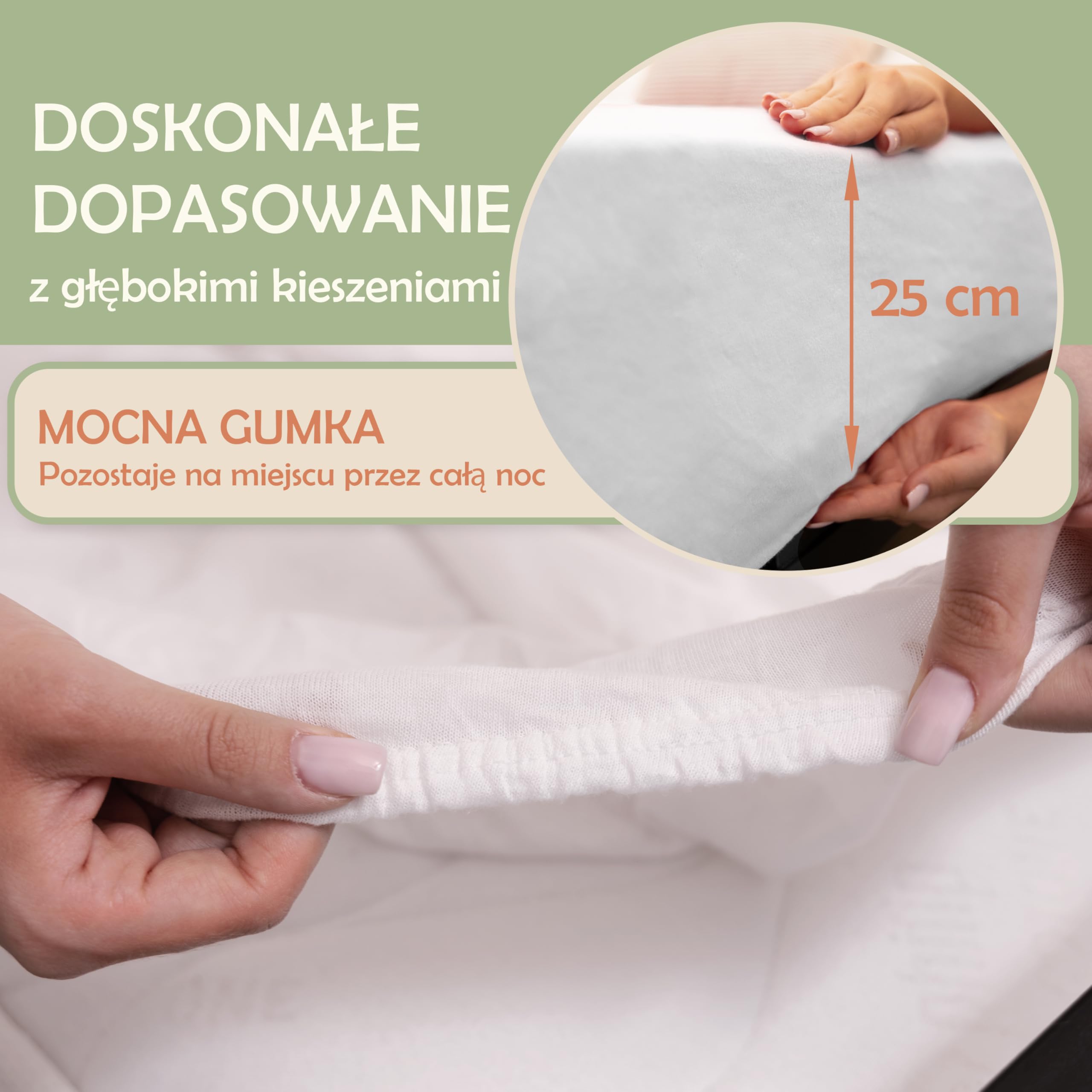 NatureMark Prześcieradło z gumką z mikrofibry szczotkowanej – Ultra miękkie, oddychające i hipoalergiczne – Szybkoschnące, łatwe w pielęgnacji – Pełna gumka – 180 x 200 cm Biały