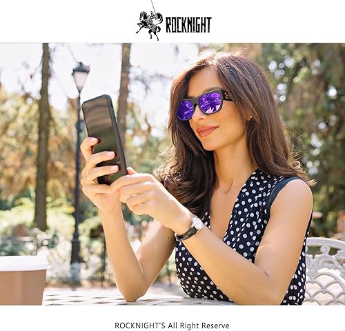 Miniatura 5 de ROCKNIGHT - Lentes de sol polarizados HD con protección UV400, antideslumbrantes, ligeros, modernos, lente plana