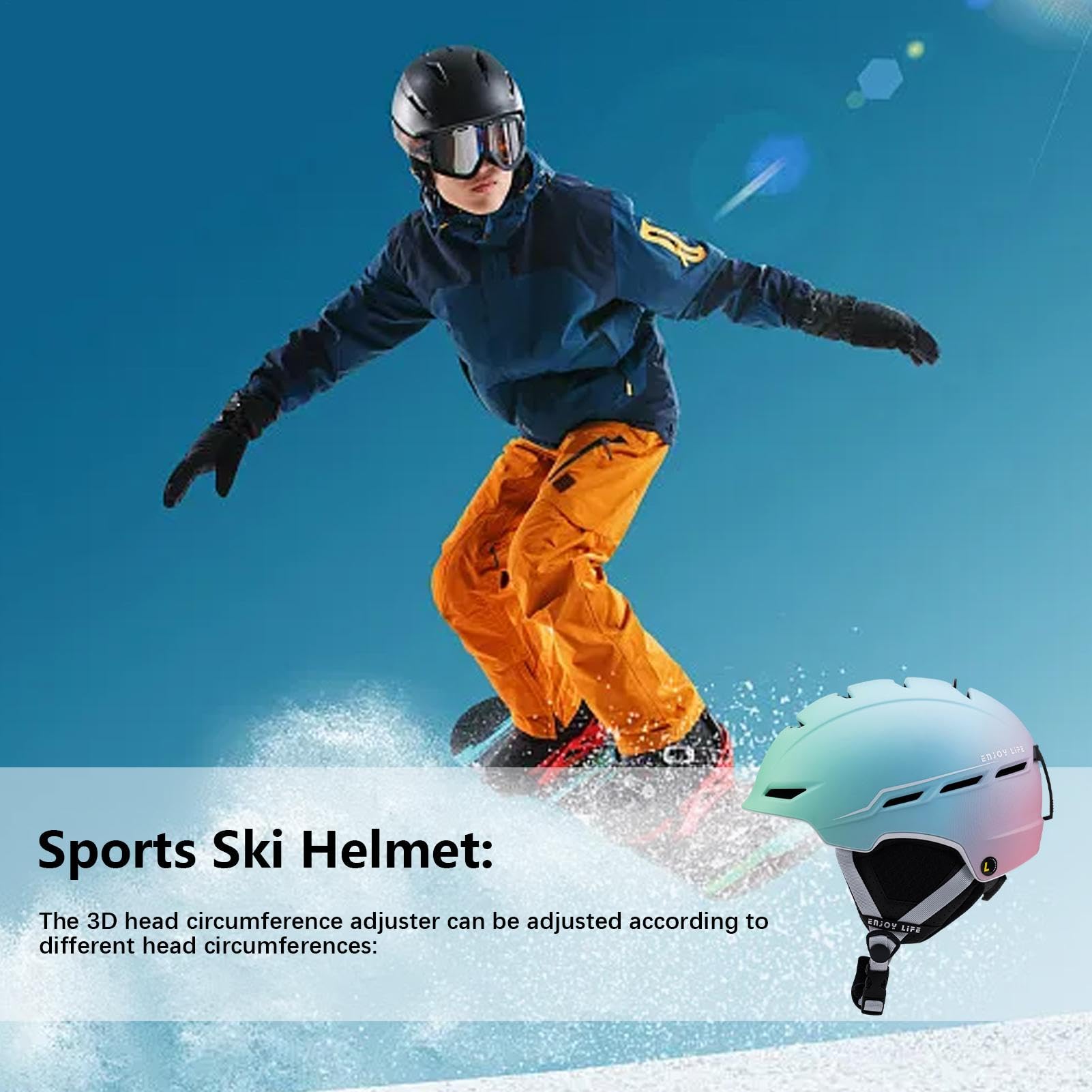 Ski-Kopfschutz, Snowboard-Gesichtsschutz Leichter Kopfschutz für