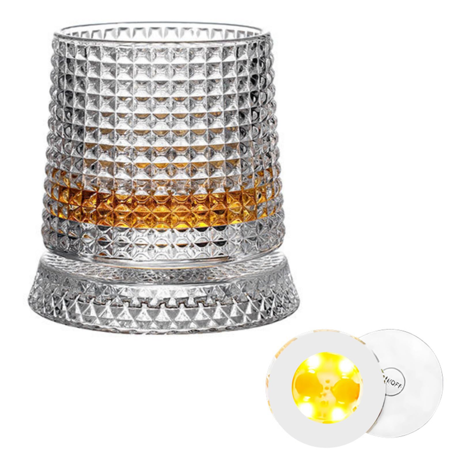 SHINLHUA Multiple Texture Rotating Glass for Entertainment Easy 280ml Wine Glass Elegant Whiskeys Whiskeys Tasting