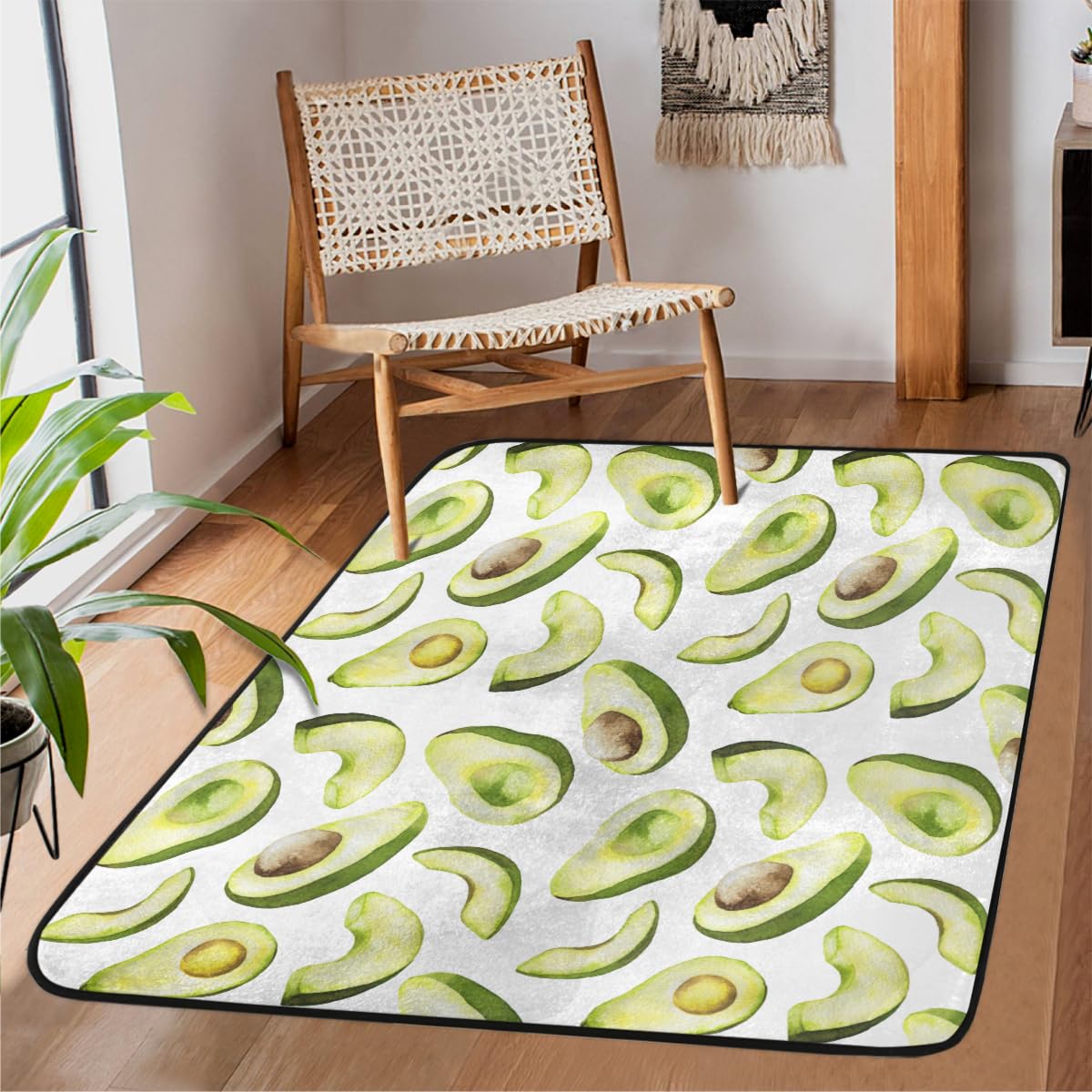 Tapis avocat antidérapant lavable pour en finir avec les taches de café et les glissades au salon