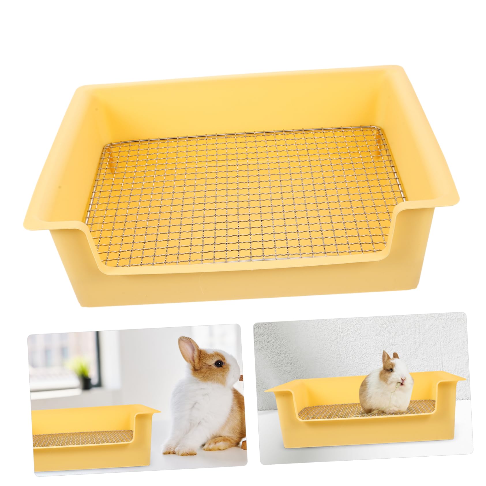 Abaodam Lettiera Per Conigli e Piccoli Animali Vasino Per Criceti Porcellini D'india e Cincillà in Pp Toilette Riutilizzabile Per Addestramento Accessorio Per Gabbie e Casa Design Pratico e Resistente