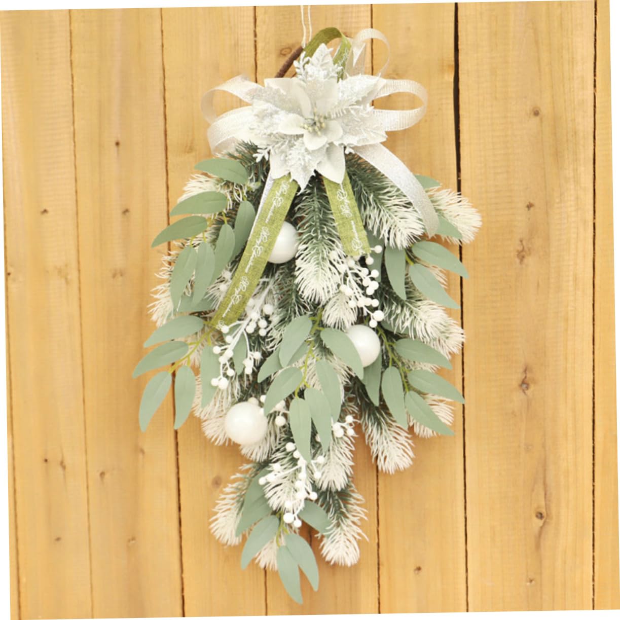 IMIKEYA Lot De 2 Couronnes De Noël Artificielles pour Décoration Murale De Jardin Décoration Polyvalente Et Élégante pour La Maison