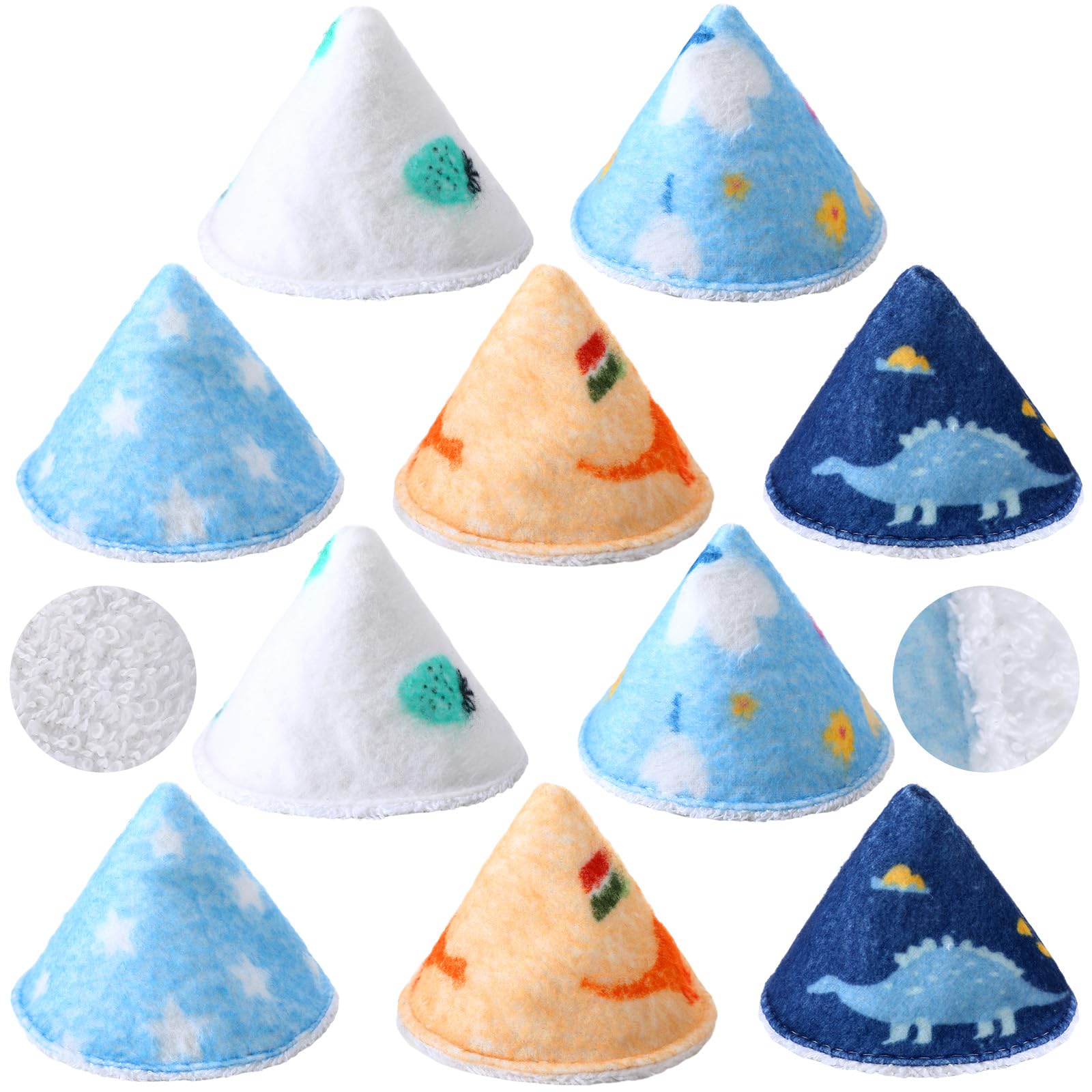 Suhine 10 Pcs Baby Boy Pee Shield Diaper Changing Accessory Reusable Pee Covers Baby Boy Cap for Newborn Boys(Classic (without Lanyard))