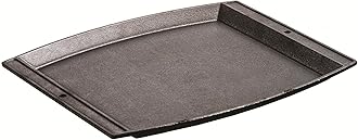 Seasoned Cast Iron Rectangular Griddle - 15 x 12.25 Inches. Jumbo Chef’s Serving Platter