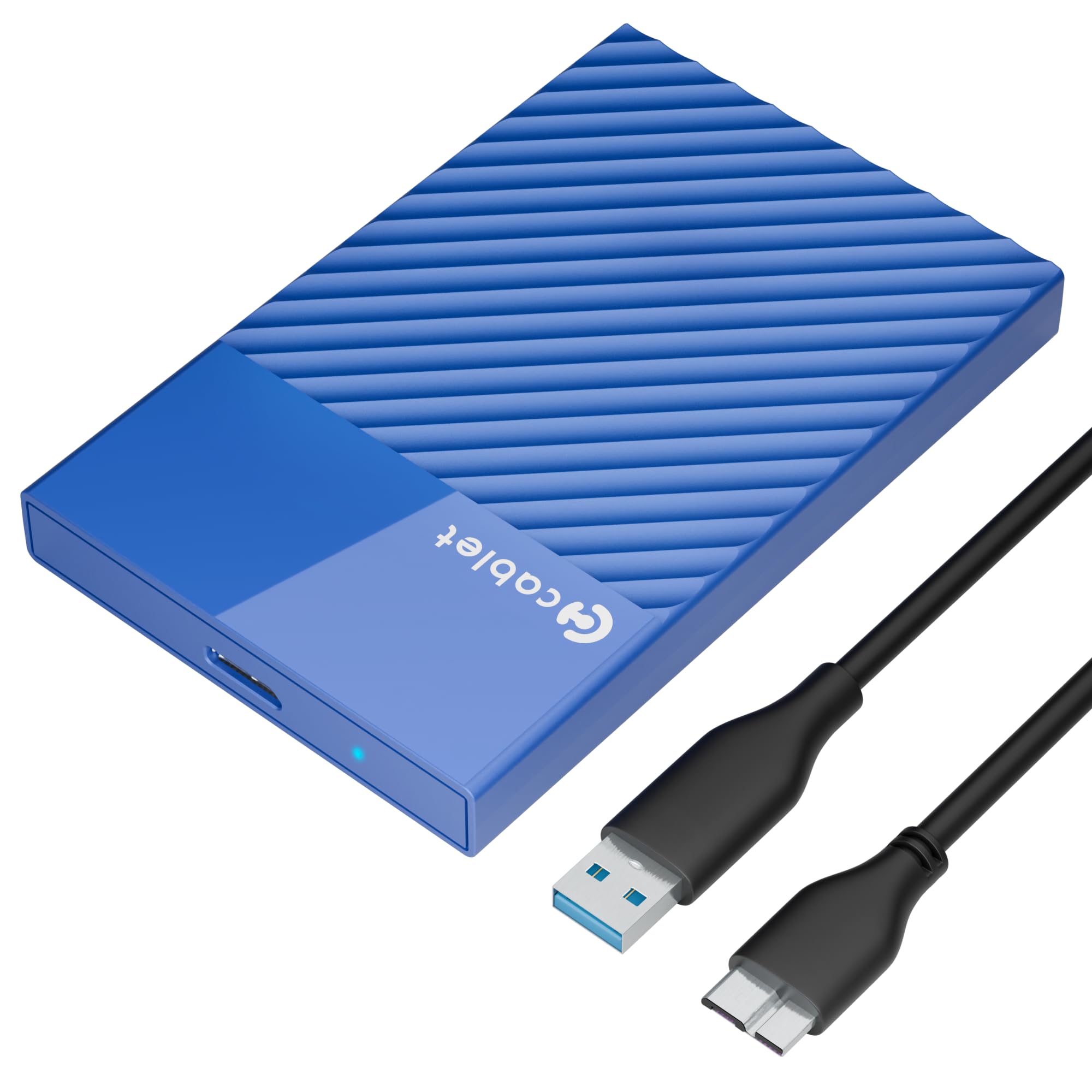 Cablet 2.5 Inch SATA USB 3.0 HDD/SSD Portable External Enclosure for 7mm and 9.5mm, Tool-Free Design, Supports UASP Max 6TB — Amazon image 13