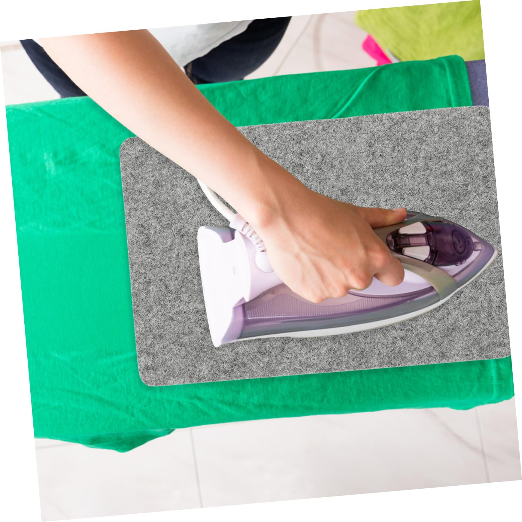 ULTECHNOVO Alfombrilla de Fieltro de Lana Resistente para Planchar Base Antiescaldad para Costuras y Bordado Accesorio Esencial para Prensado Hogar