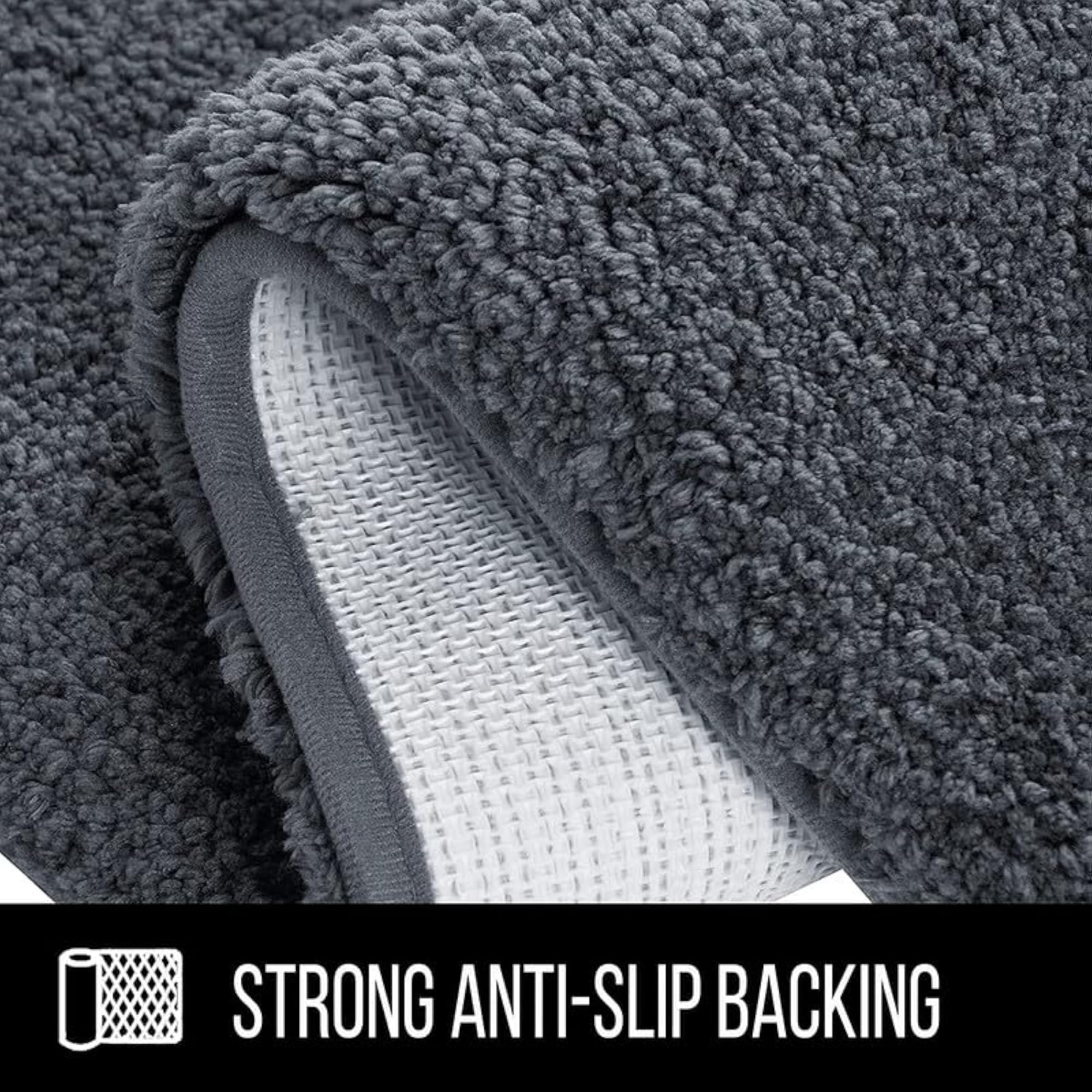 Super Absorbent Soft Carpet, Quick Dry, Grey