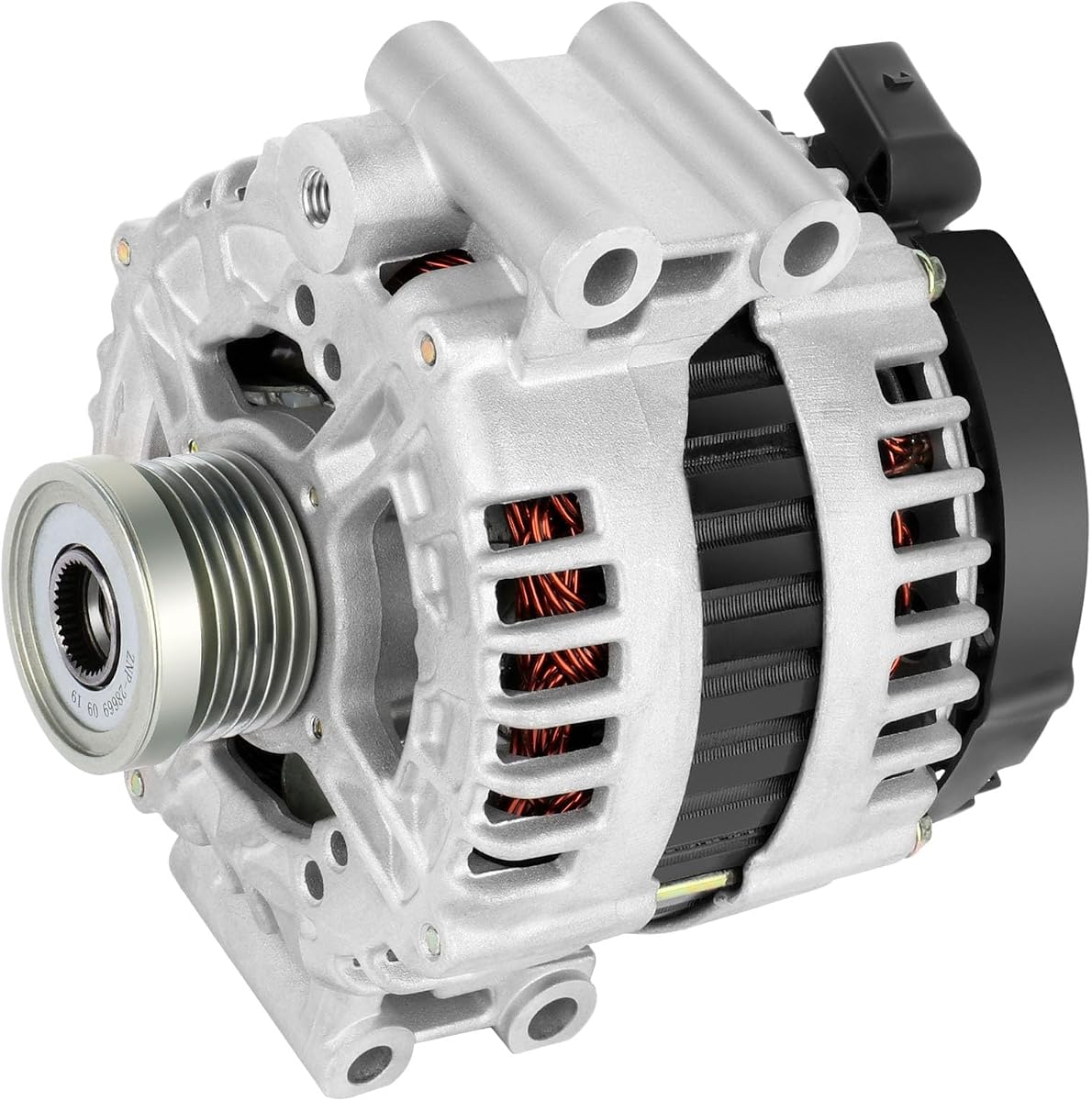 SCITOO 11301 Alternator 12V 180A fit for BMW for 328i 2007-2013 | for BMW for 323i 2007-2009|for BMW for 328i 2007-2013|New Alternator|CW 6 Groove Clutch Pulley|ABO0391 VBO0391