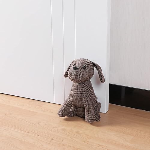 Vista 60 de Lindo tope de puerta decorativo para el hogar y la oficina, topes de puerta de piso, protectores de pared pesados de tela con peso animal, gato café