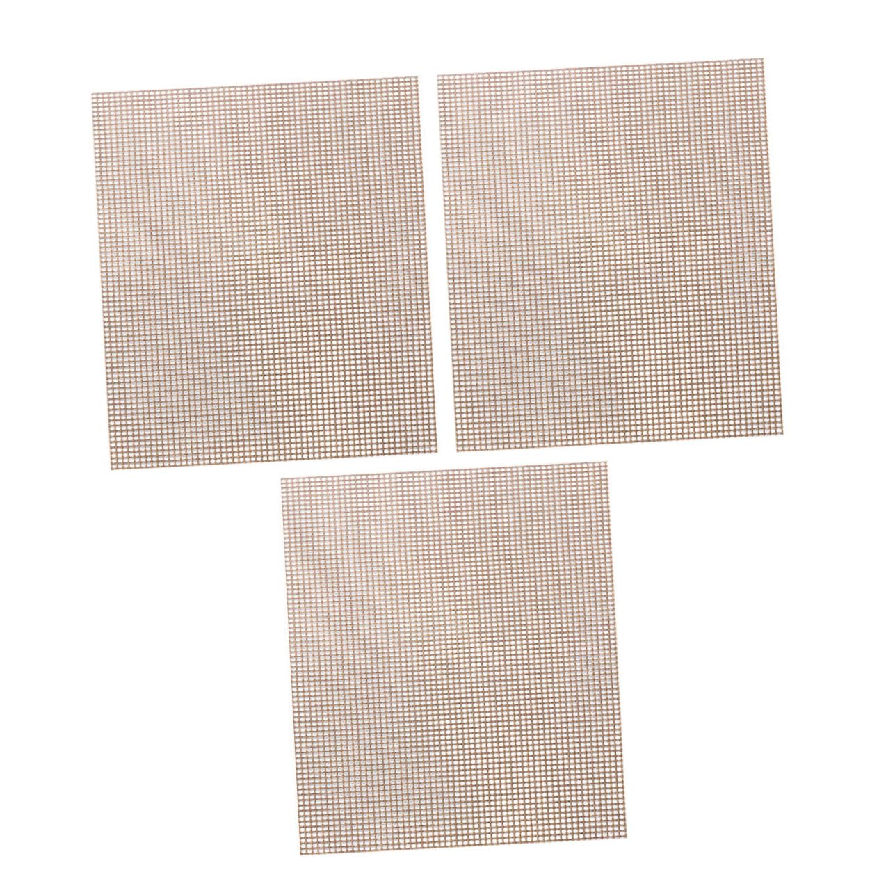 SOLUSTRE 3 Pcs Non Stick Bbq Grill Mats Outdoor Barbecue Pad for Fish Vegetables and Meat Mesh Design Keeps Food Authentic for Parties and Camping