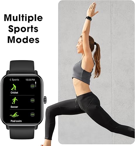 Miniatura 3 de Reloj inteligente, IP68 resistente al agua, rastreador de actividad física con frecuencia cardíaca, SpO2 y monitor de sueño, podómetro, reloj de