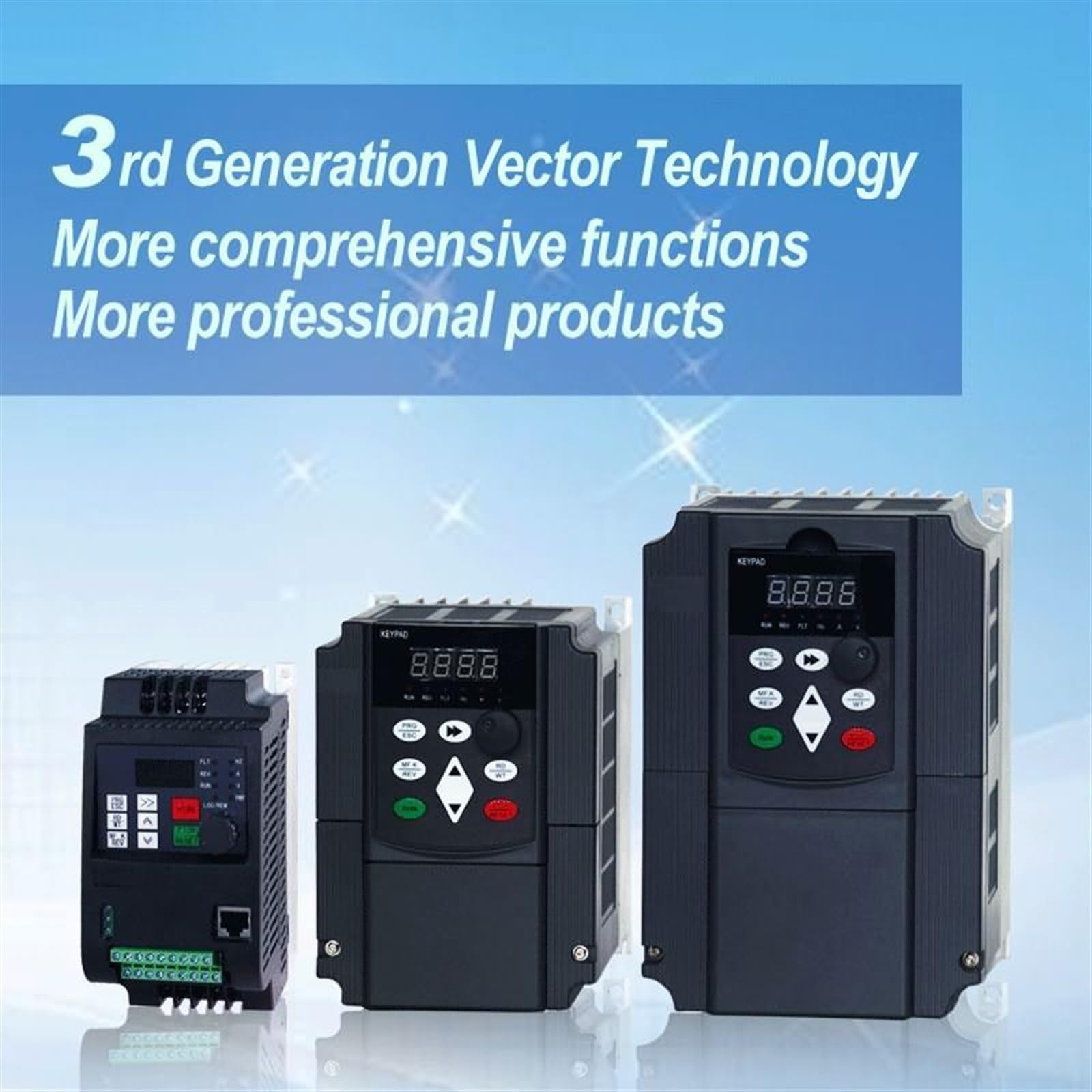 Inversor de frecuencia WK600D de 2,2 kW, Bomba de Agua Solar VFD de 1,5 kW, variador de frecuencia de 220 V for Motores monofásicos o trifásicos.(11kw 15hp,220v)