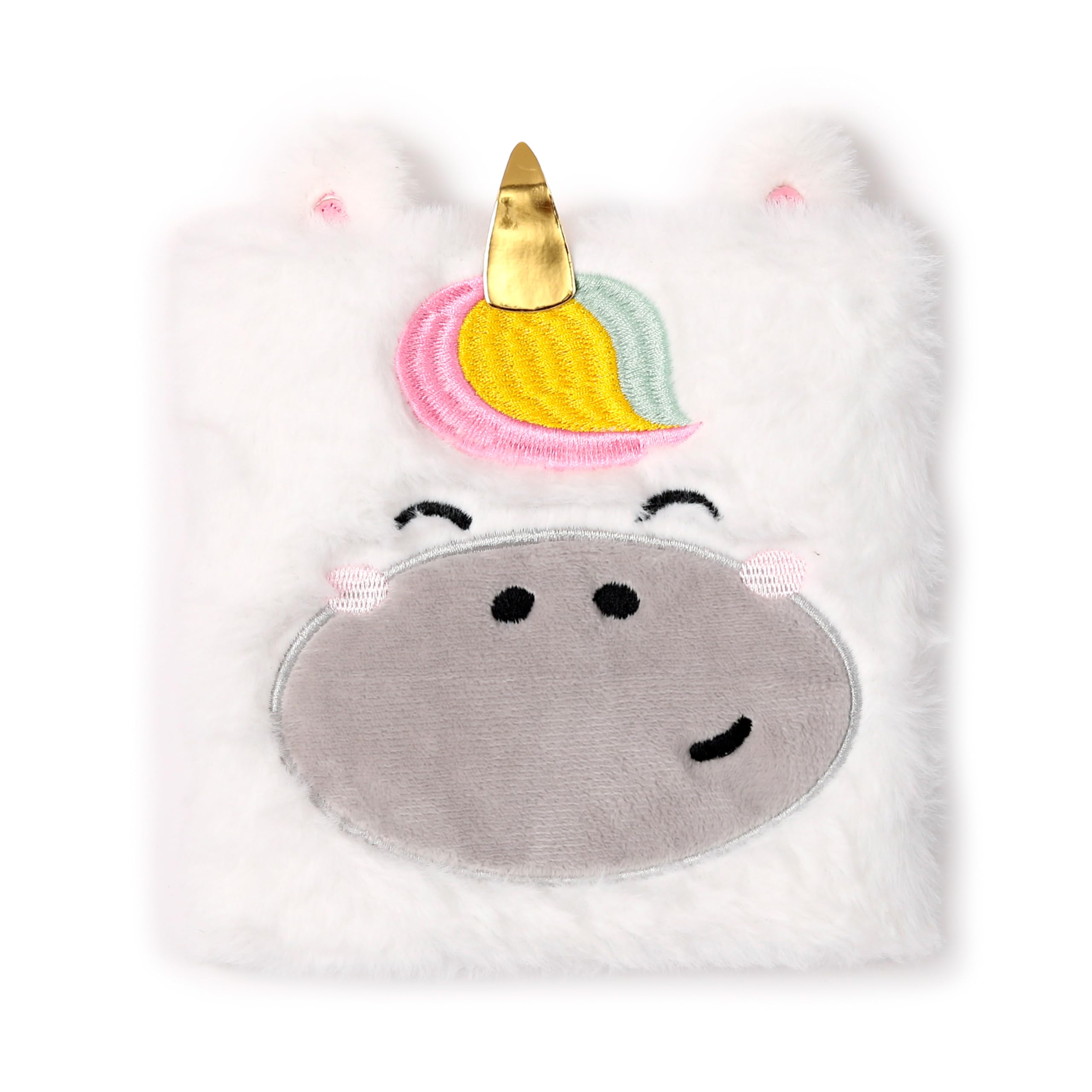Puckator Adoracorns Unicorn Plush Fluffies Notebook - School Teacher Student Homework Study Planner Notepad - Collage University Essentials Journals Planners - Jotter Uni Gifts Stationery Supplies