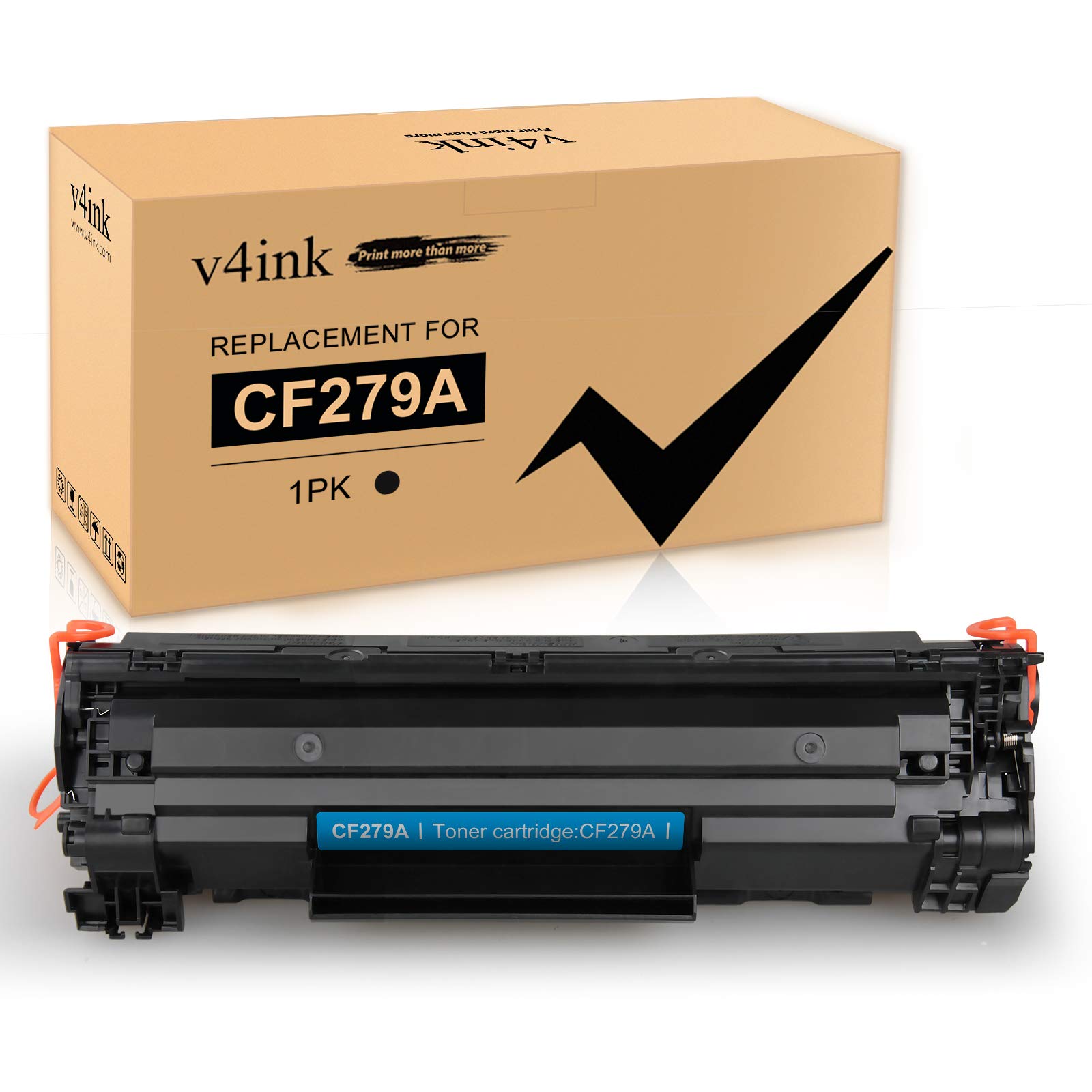 V4INK 1 Pack Black New Replacement for HP 79A HP CF279A Toner Cartridge for use with HP LaserJet Pro M12w M12a, HP MFP M26nw M26a Printers