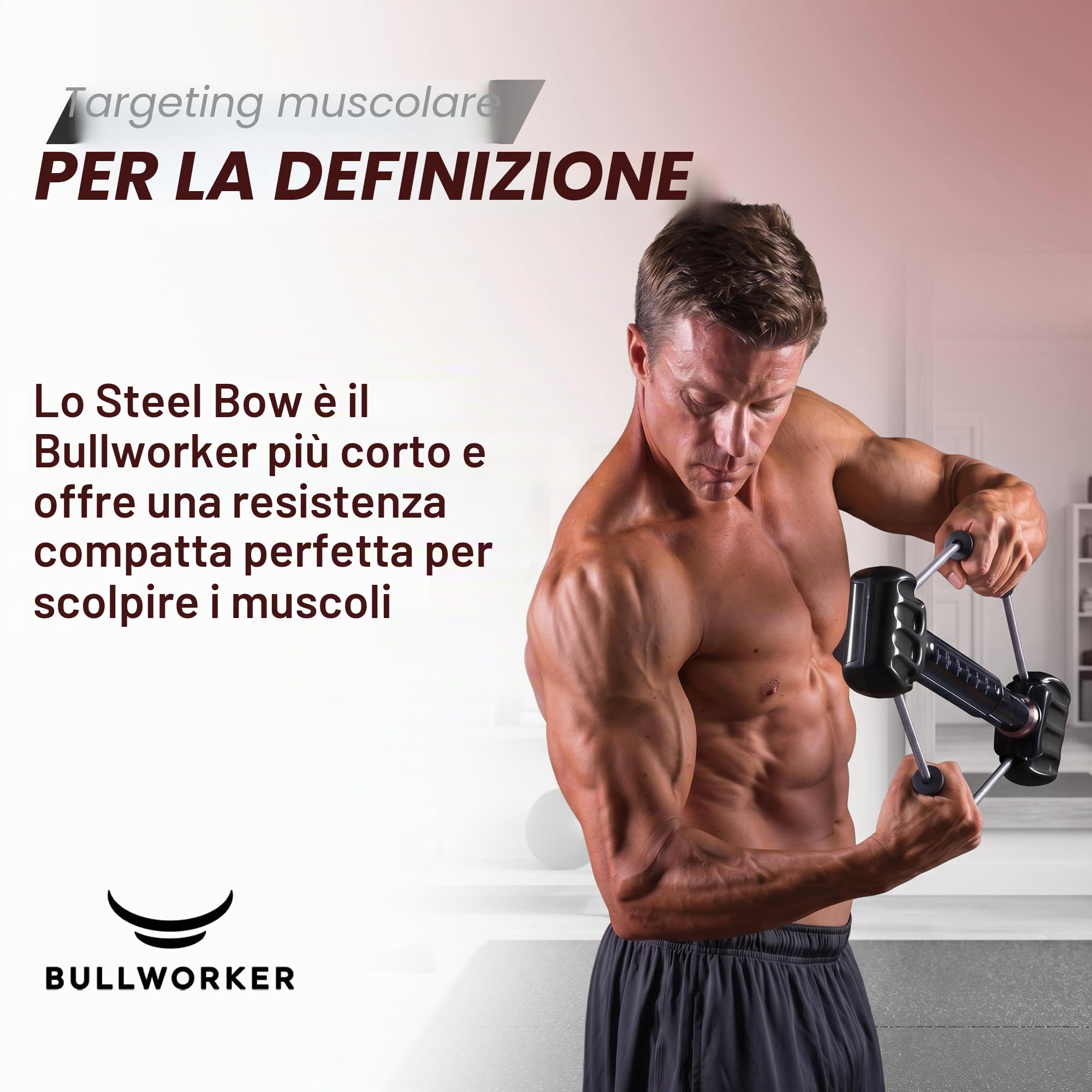 Bullworker Power Pack - Attrezzo per esercizi isometrici – Bow Classic 91,4 cm, arco in acciaio 50,8 cm e cinghie ISO-FLO per allenamento in sospensione, palestra a casa per uomini e donne