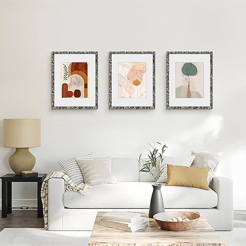 Miniatura 466 de Picrit - Juego de 12 portarretratos de 5 x 7 pulgadas para colgar en la pared o exhibir sobre una mesa, para fotos de 4 x 6 con paspartú o 5 x 7