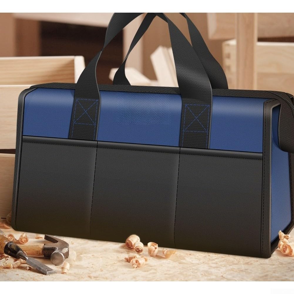 de Herramientas Oxford Impermeable con Múltiples Bolsillos para Electricistas - 1680D Taller Obra 33x17x18cm
