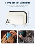 BAGSMART Electronics Organizer Travel Case, Travel Cable Organizer Bag, Charger Organizer, Travel Essentials, Cord Organizer, Tech Organizer as Travel Accessories for Charger, Phone, Earphone, Black