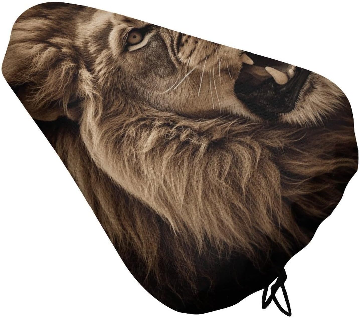 Angry Lion Waterproof Bike Seat Cushion with Drawstring for Women Men Soft Padded Bicycle Seat Cover for Comfort Wide Road Bike Saddles Universal Fit for Mountain Exercise