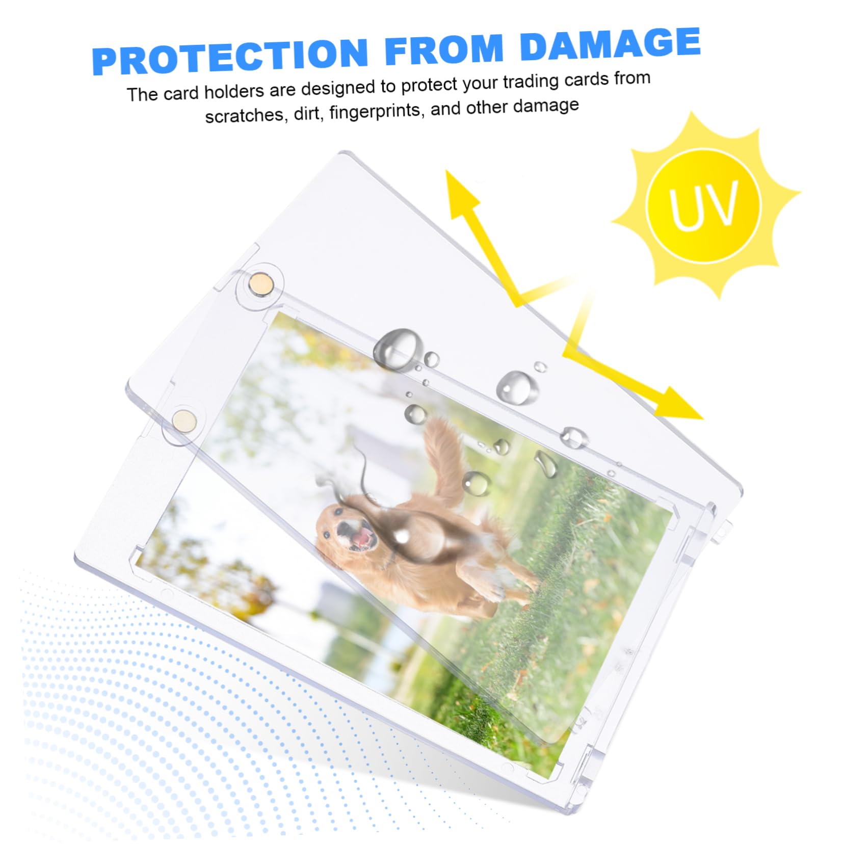 BESTonZON 18stücke Teiliges Magnetischer Kartenhalter Mit Uv-schutz Transparente Schutzhüllen Für Sammelkarten Baseballkarten Und Trading Cards Einfache Handhabung Und Klare Sichtbarkeit