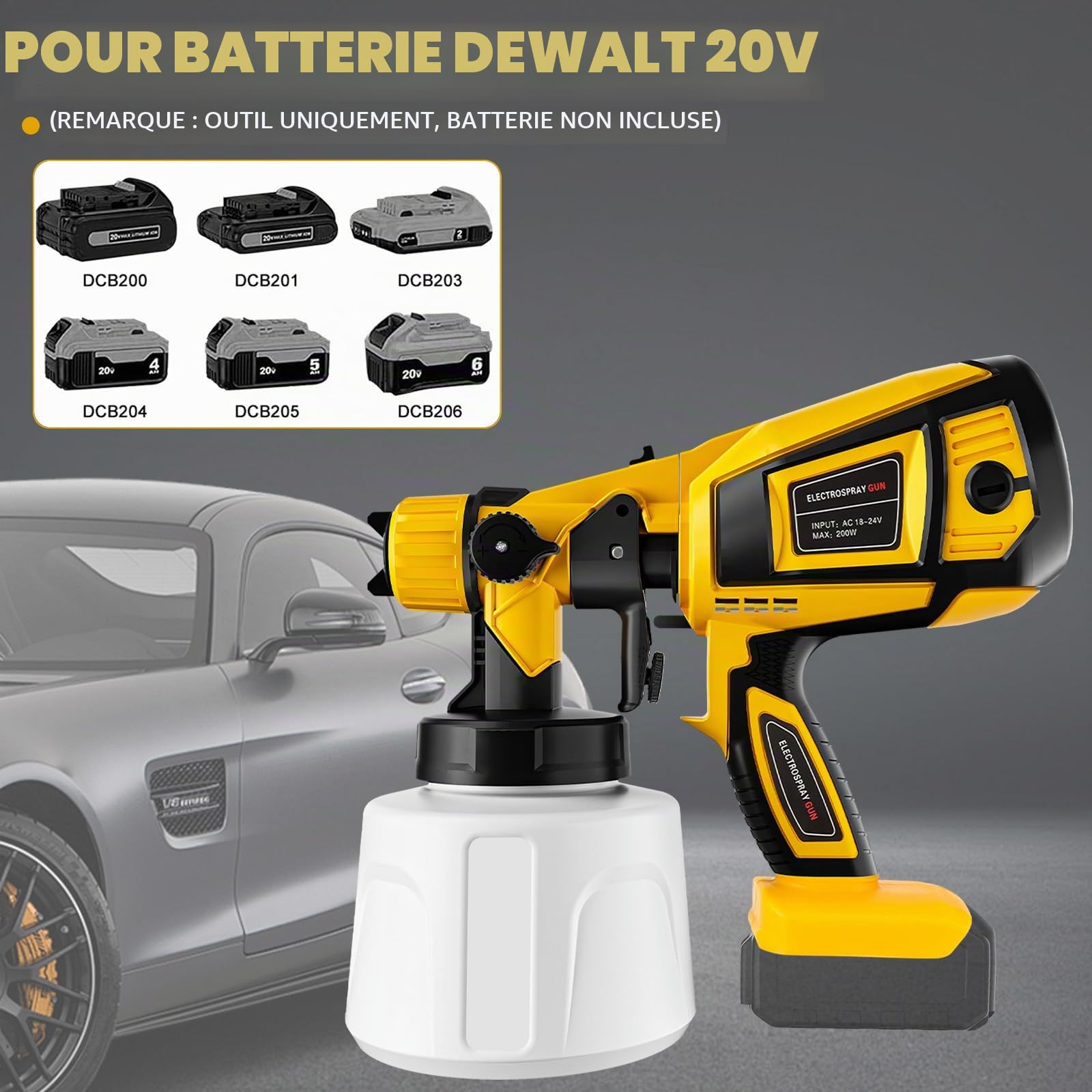 Système de pulvérisation sans Fil pour Dewalt 20V (sans Batterie)