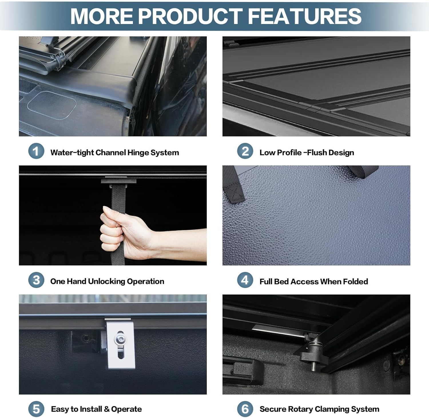 Perfit Liner FPR Low Profile Hard Quad-Fold Truck Bed Tonneau Cover Compatible with 2022-2026 Toyota Tundra 6.5 ft Bed, w/or w/o Utili-Track System, Waterproof Anti-Theft One-Handed Open