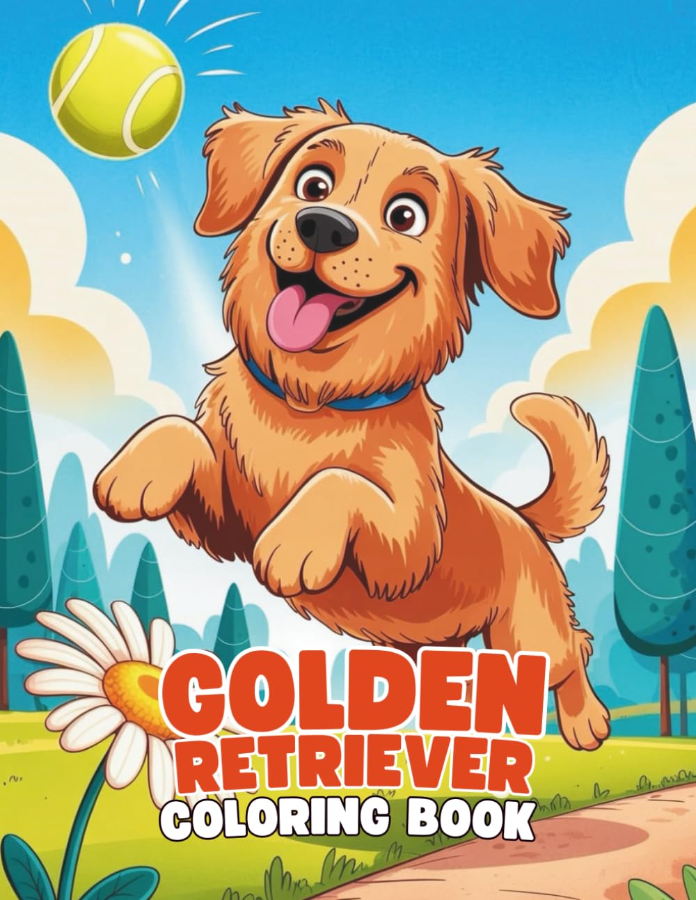 Golden Retriever Coloring Book: A Heartwarming and Relaxing Dog Coloring Experience for All Ages: 40+ Sweet Golden Retriever Illustrations to Color | ... Book - Paws & Colors: Dog Breed Adventures)