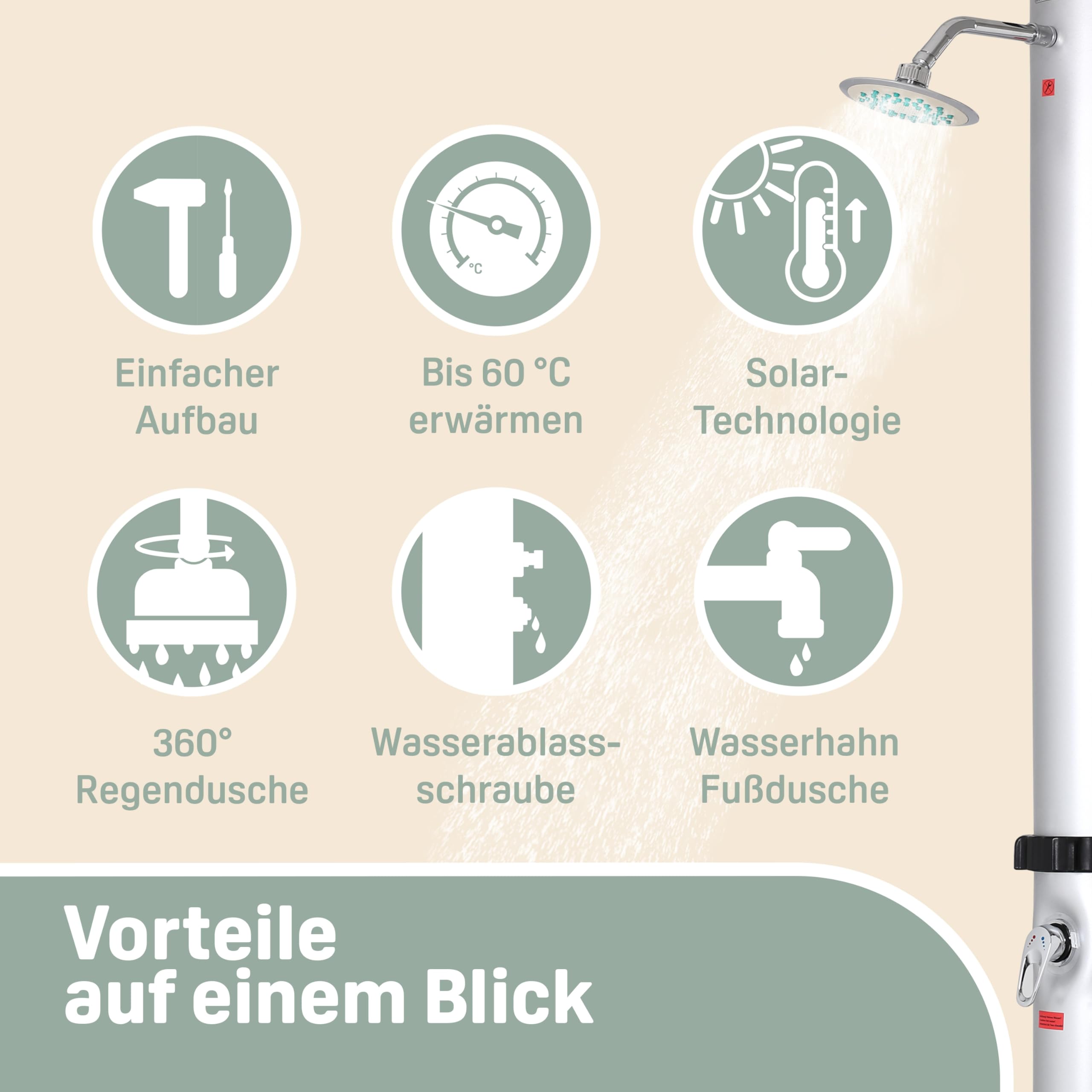 Monzana Solardusche 35 Liter