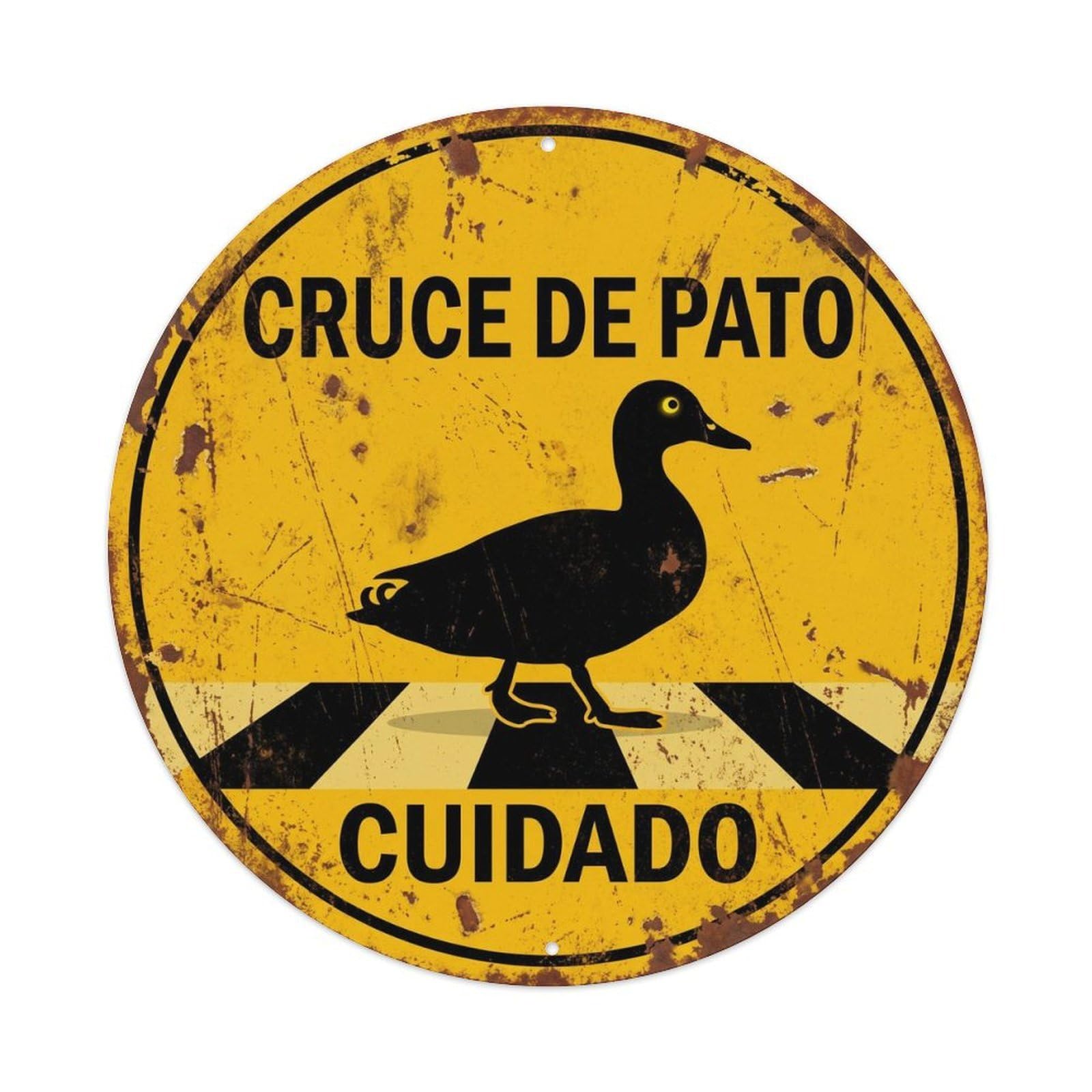 Duck Crossing Watch Out Farmhouse Metal Tin Sign