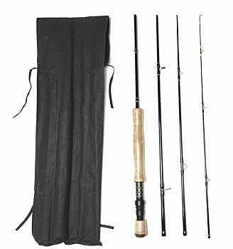 Amazon | 6.6フィート フライロッド 4ピース 7番 8番 渓流 岩魚