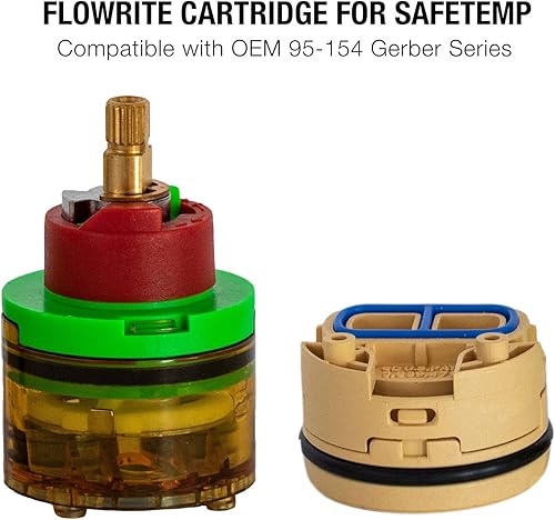 Miniatura 3 de FlowRite Reemplazo 95-15295-154 Gerber SafeTemp 2 Conjunto de cartucho de ducha de una sola manija para GS-105