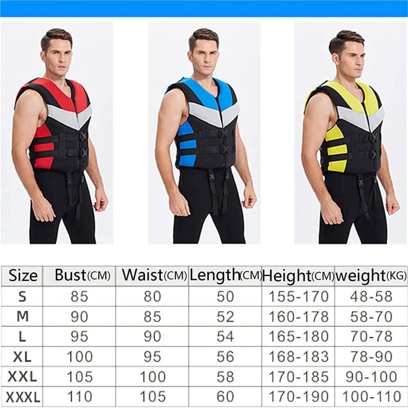 Neopren-Surfjacke mit Beingurten for Kajak-Brandungsangeln