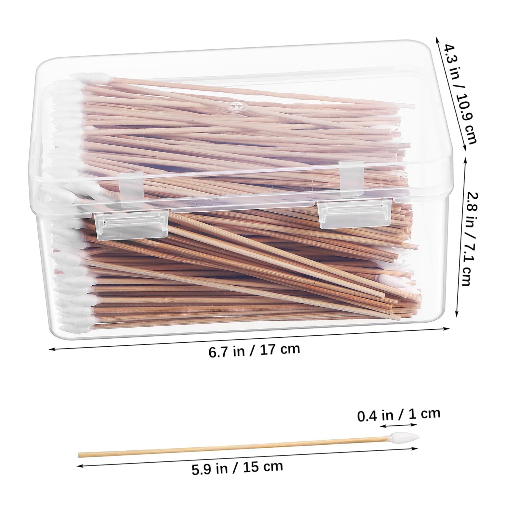 Palillos Aplicadores De Maquillaje Hisopos De Algodón Para Oídos Hisopos Limpiadores Para Fines Cosméticos Puntas Para Baño Uñas De Oídos Puntas Para Remover 500 piezas*4