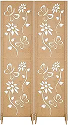 Biombo Floral Repartido Divisor Separador Ambiente (2 Folha)