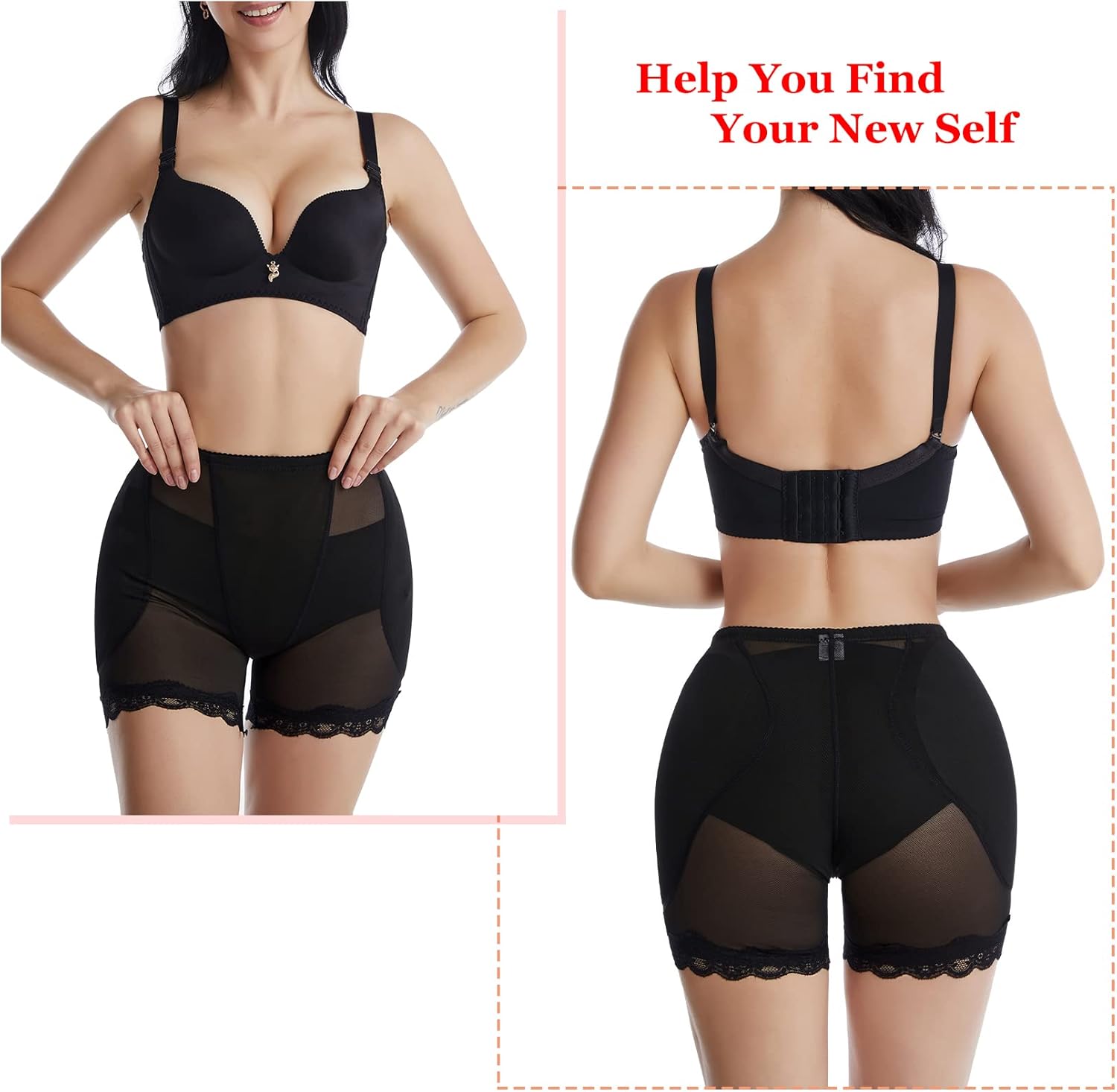 FEOYA Hip Pads for Women Hip Dip Shapewear Mesh Hip Enhancer Panties Fake Butt Padded Underwear Trim Seamless Booty Lifter - Image 3