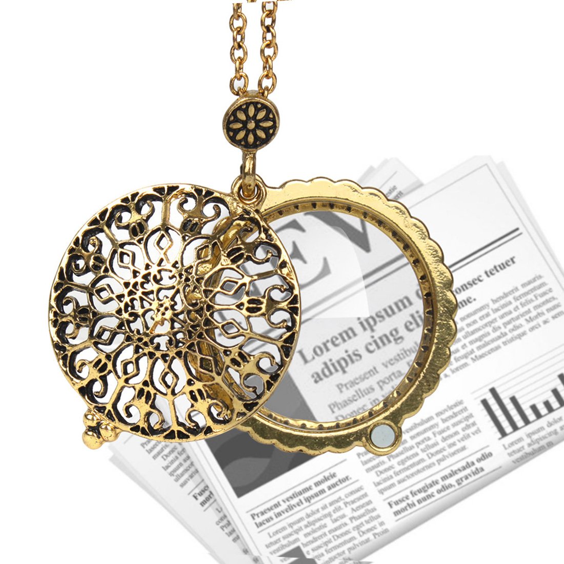 Image secondaire de Andux Zone FDJXL-01 Collier loupe de lecture pour femme Grossissement 5X