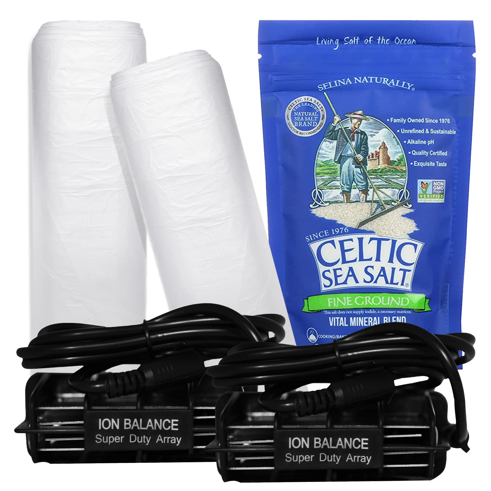 Super Duty Arrays Foot Detox Refill Kit Includes Refill Kit, 2 Stronger Super Duty Arrays, Celtic Sea Salt Fine Ground, Vital Mineral Blend 1/4 Lb. Bag