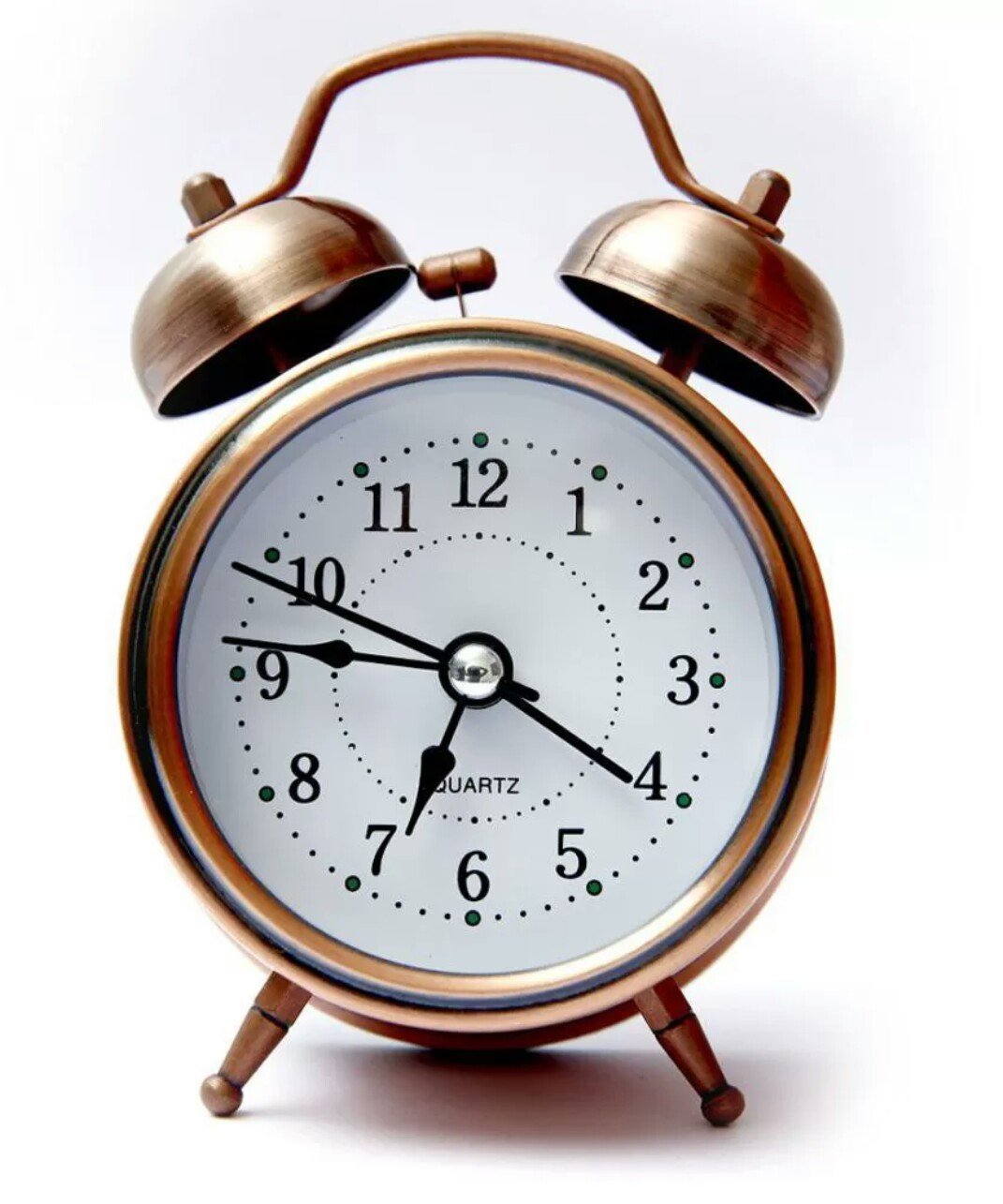 Efinito Gifts Twin Bell Table Alarm Clock with Night Led Display - 5 Inches