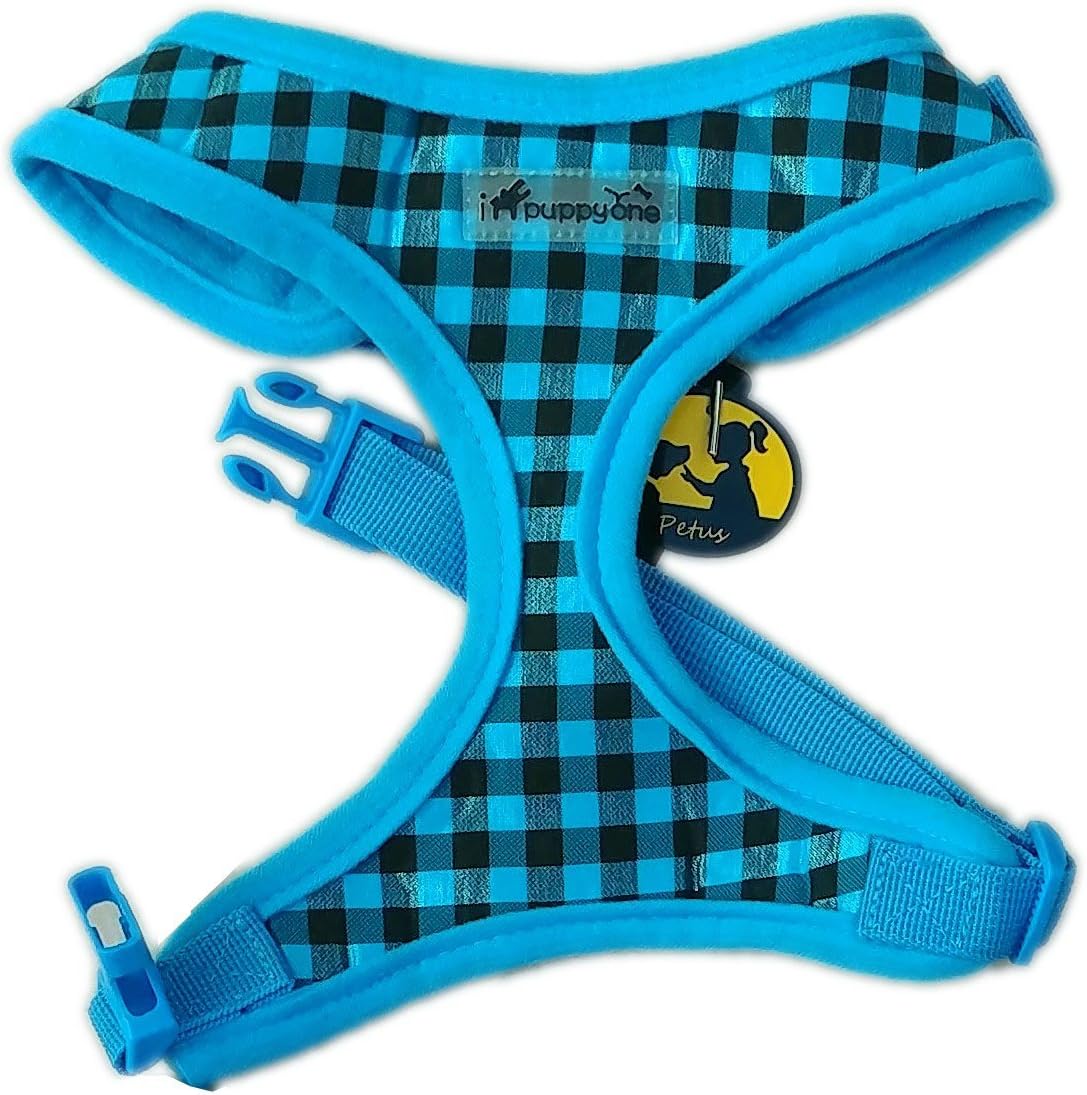 IPuppyone Adjustable Dog Soft Harness Spring Size:Small Color:Blue