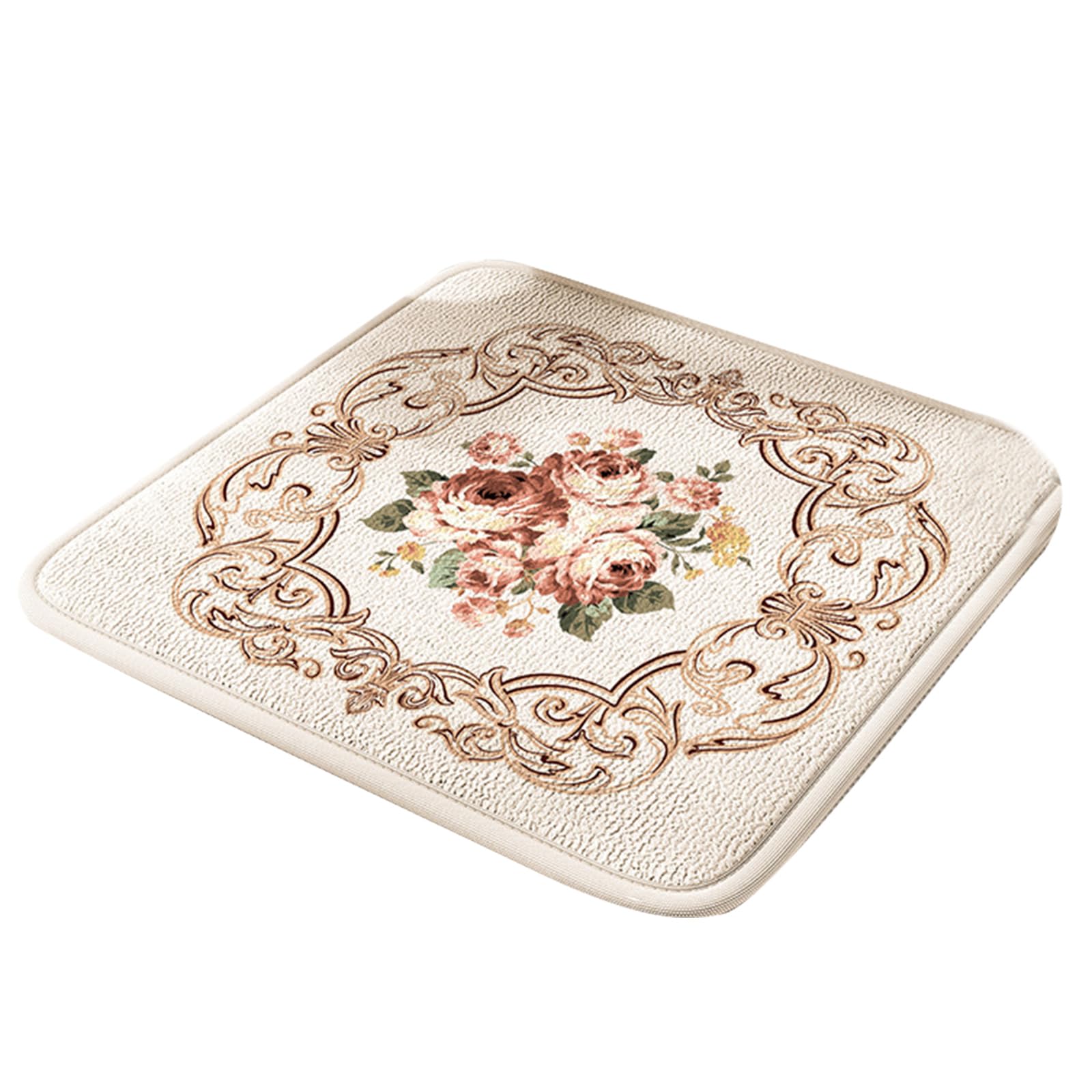 Msioytog Foam Seats Cushions with NonSlip Flower Pattern Square Pad for Enhanceds Comfort and Chair Comfort Pad