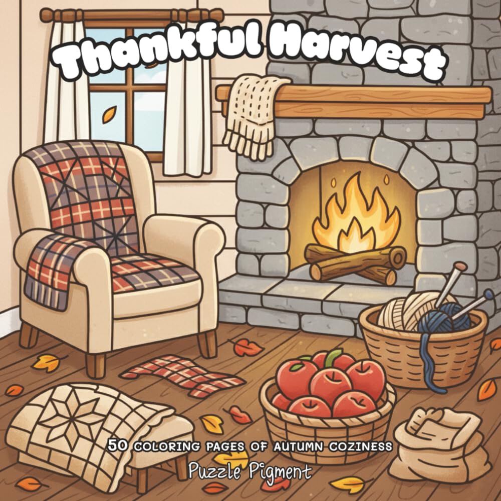 Thankful Harvest: Big and Fun Coloring Book for Children, Adults, and All Ages for Relaxation, Creativity, and Mindfulness (Big and Fun Coloring Books for All Ages)