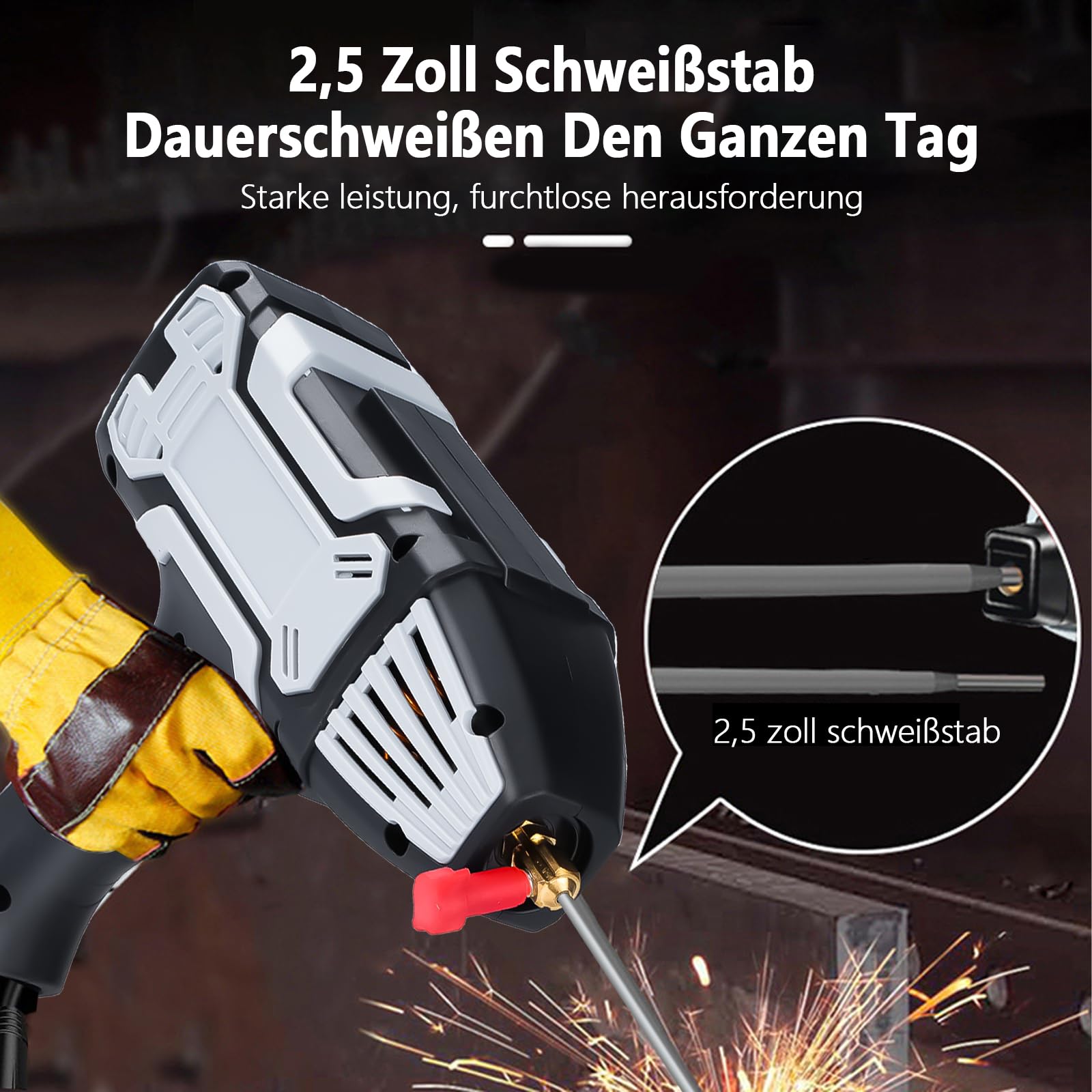 Elektroden Schweißgerät Handschweißgerät, 220V/3000W 200A Tragbares Elektrisches SchweißGerät IGBT Inverter ARC SchweißMaschine Schweißer, Handheld Welding Machine Für 1,6-3,2mm Drahtstangen