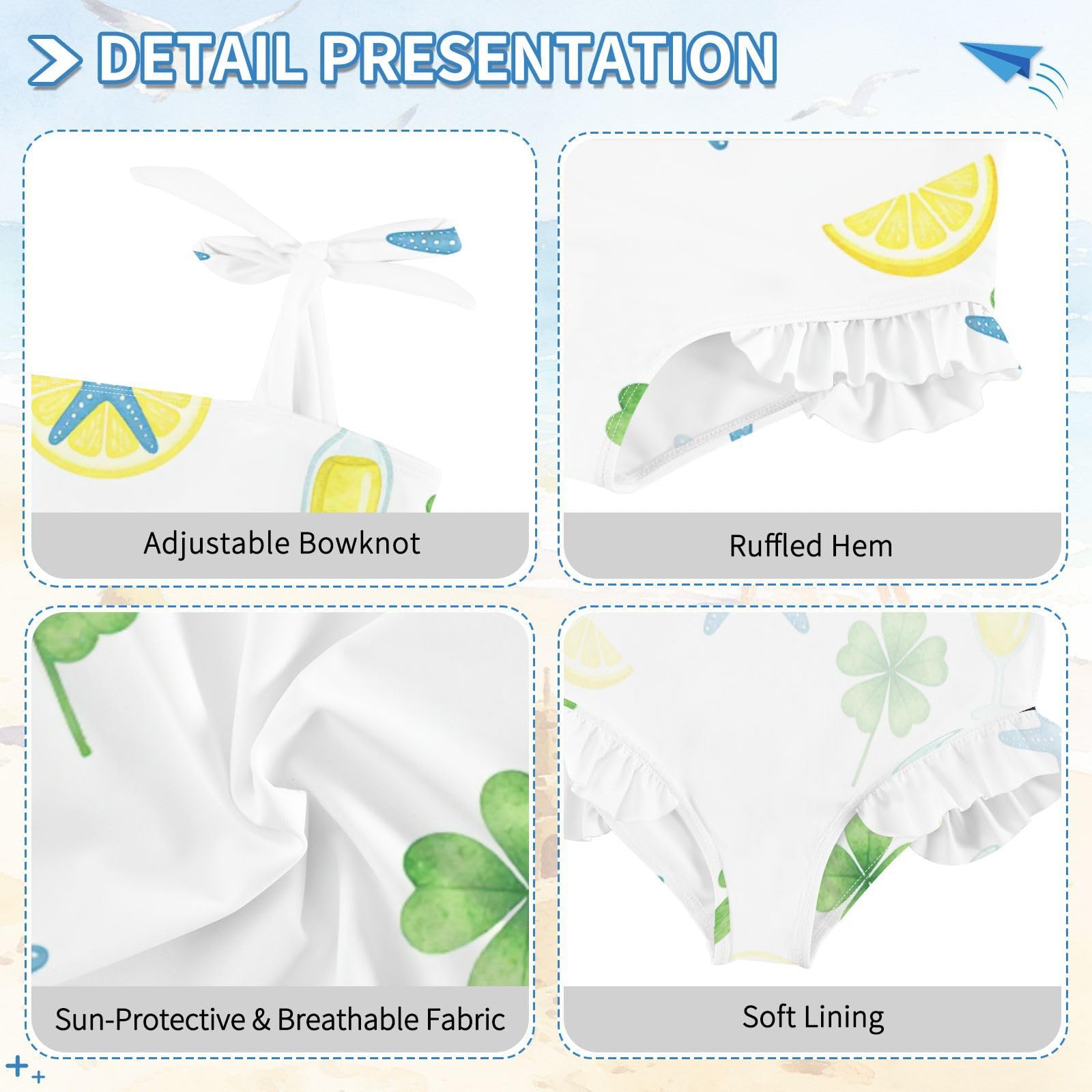 FRODOTGV Costume da bagno intero ad asciugatura rapida, costume da bagno da spiaggia per neonata